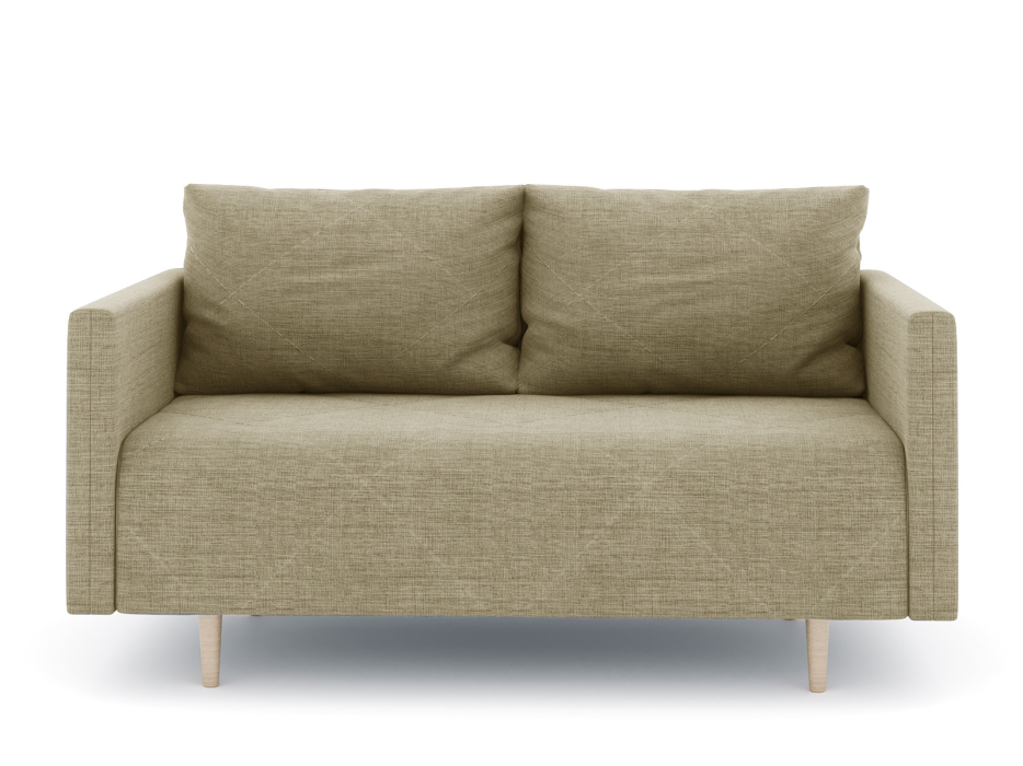 Диваны прямые кухонные, Диван прямой нераскладной Милли мини 2-х  местный с подлокотниками, рогожка