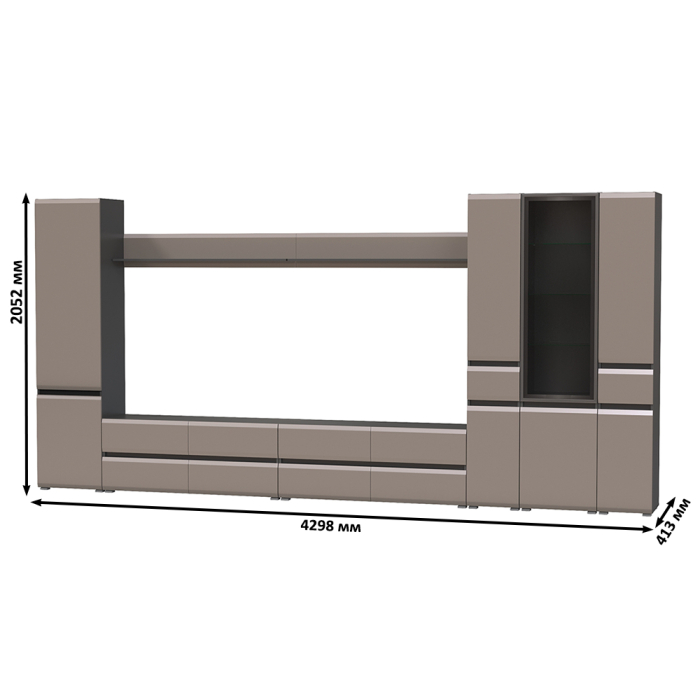 Стенки для гостиной, Мебель в гостиную модульная Сидней комплектация № 113