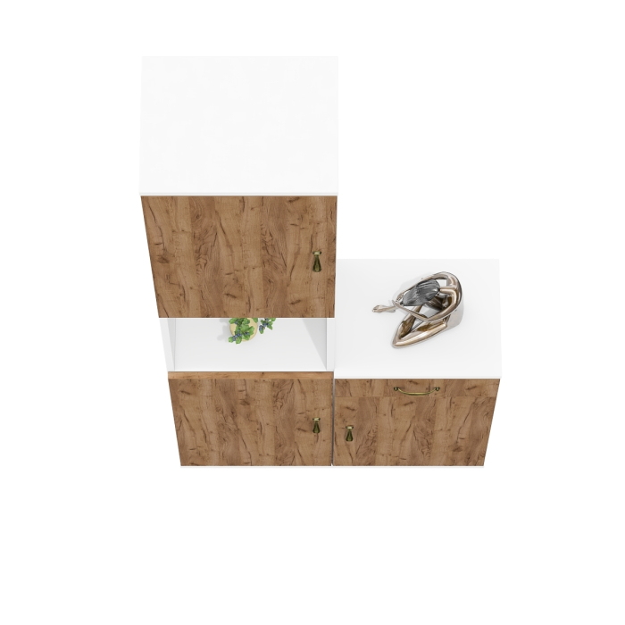 Домашние кабинеты, Тумба с выдвижным ящиком и дверкой и пенал с нишей Лидер-8.