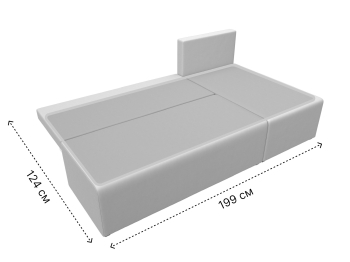 Угловой диван Поло правый угол, экокожа