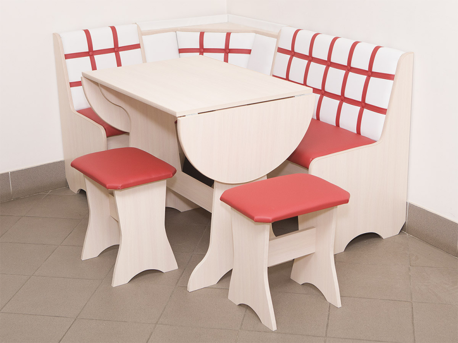 Кухонные уголки, Кухонный уголок Стиль 19Л (со столом СТ-2У) Дуб млечный