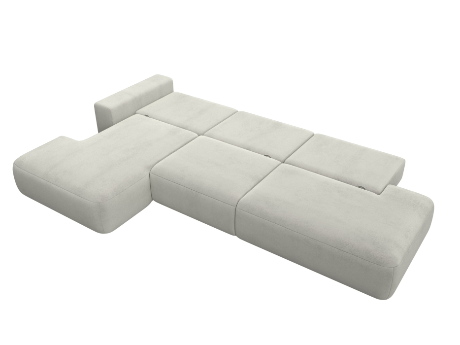 Диваны угловые в гостиную, Диван угловой Лига-036 НПБ Модерн Лонг левый угол, велюр TOWER