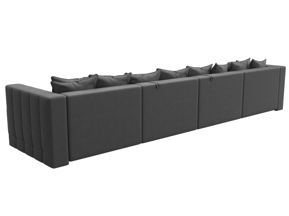 Диваны еврокнижки, Диван П-образный Лига-052 НПБ Лонг, замша JOLY