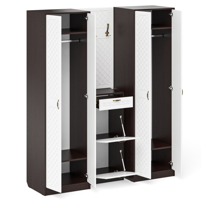 Прихожие, П-6 прихожая компоновка № 15 МДФ фрезеровка ромб