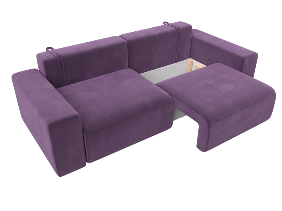 Диваны еврокнижки, Диван прямой Лига-036 Классик, микровельвет