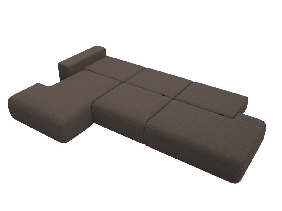 Диваны угловые в гостиную, Диван угловой Лига-036 НПБ Модерн Лонг левый угол, рогожка Амур