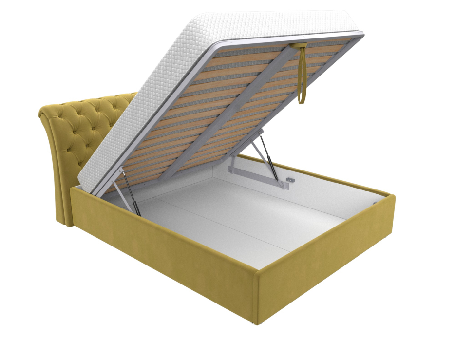 Мягкая кровать, Кровать интерьерная Сицилия 160, микровельвет