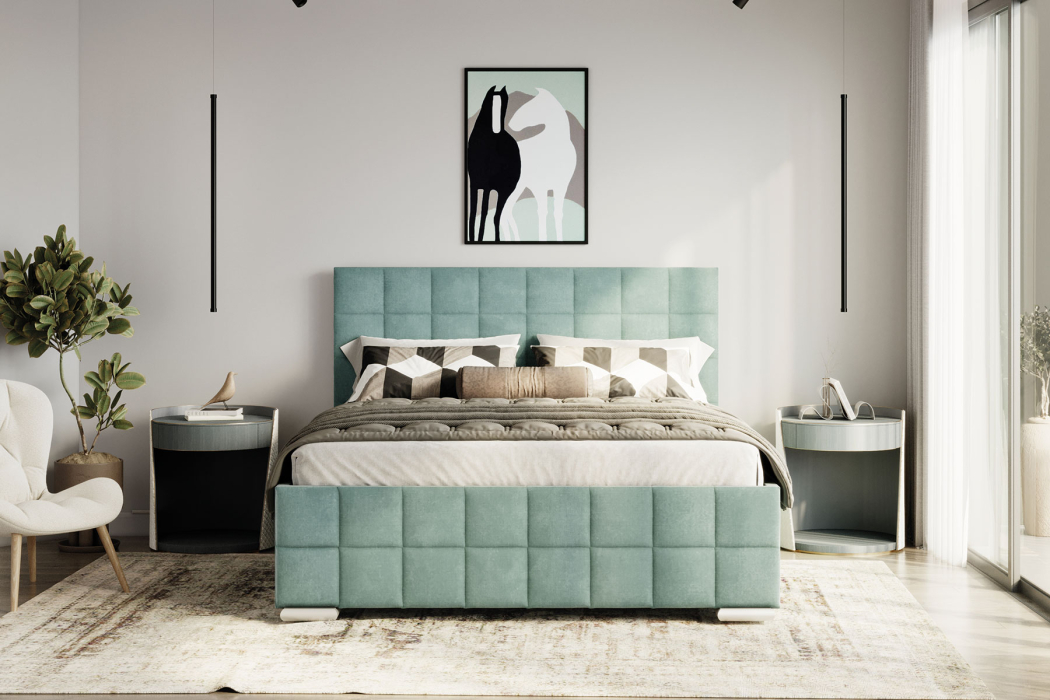 Мягкая кровать, Кровать 1,4 Пассаж 2, велюр