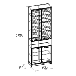 Шкаф книжный Аурелио 7