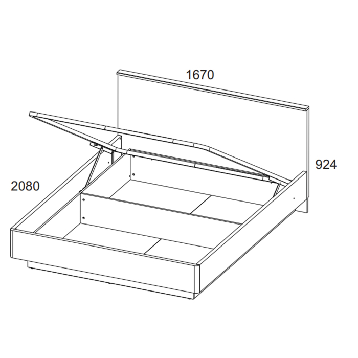 Кровати с мягким изголовьем, Кровать 160М с подъемником, JAGGER