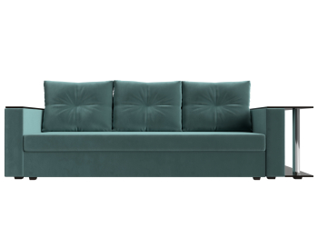 Диван прямой Атланта со столом справа, велюр