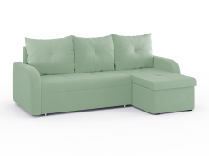 Диваны угловые в гостиную, Диван-кровать угловой Мини Люкс трехсекционная еврокнижка, велюр