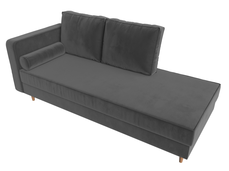 Кушетка кровать, Кушетка Прайм, велюр, левый угол