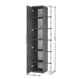 Шкаф с полками Мелодия МП-11 30х60