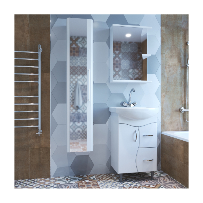 Тумбы без раковины, Тумба д/ванной КЛАССИК-52 под умывальник Альфана-52 (ПВХ)