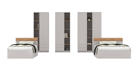 Шкаф комбинированный Прайм 89.02 левый