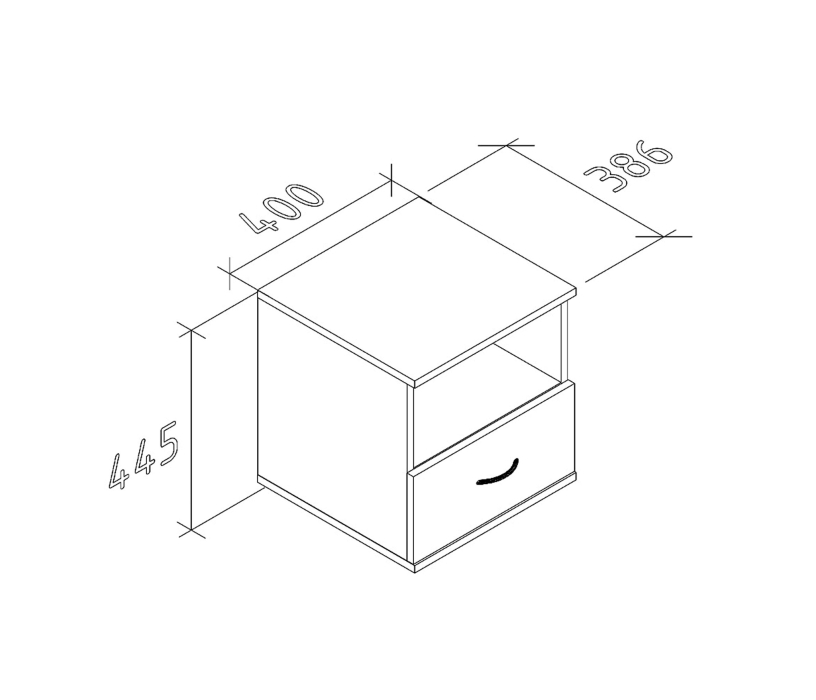 Прикроватные тумбы, Тумба прикроватная 45х40 Феликс