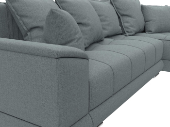 Диван угловой НордСтар правый угол, рогожка Амур