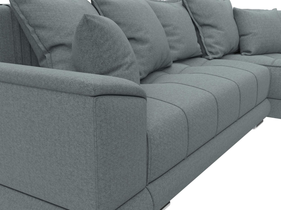 Диваны угловые в гостиную, Диван угловой НордСтар правый угол, рогожка Амур