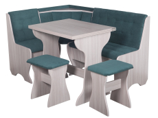 Кухонные уголки, Кухонный уголок Стиль 1Л (со столом СТ3) Ясень шимо светлый / велюр