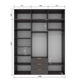 Шкаф Фиеста  с антресолью