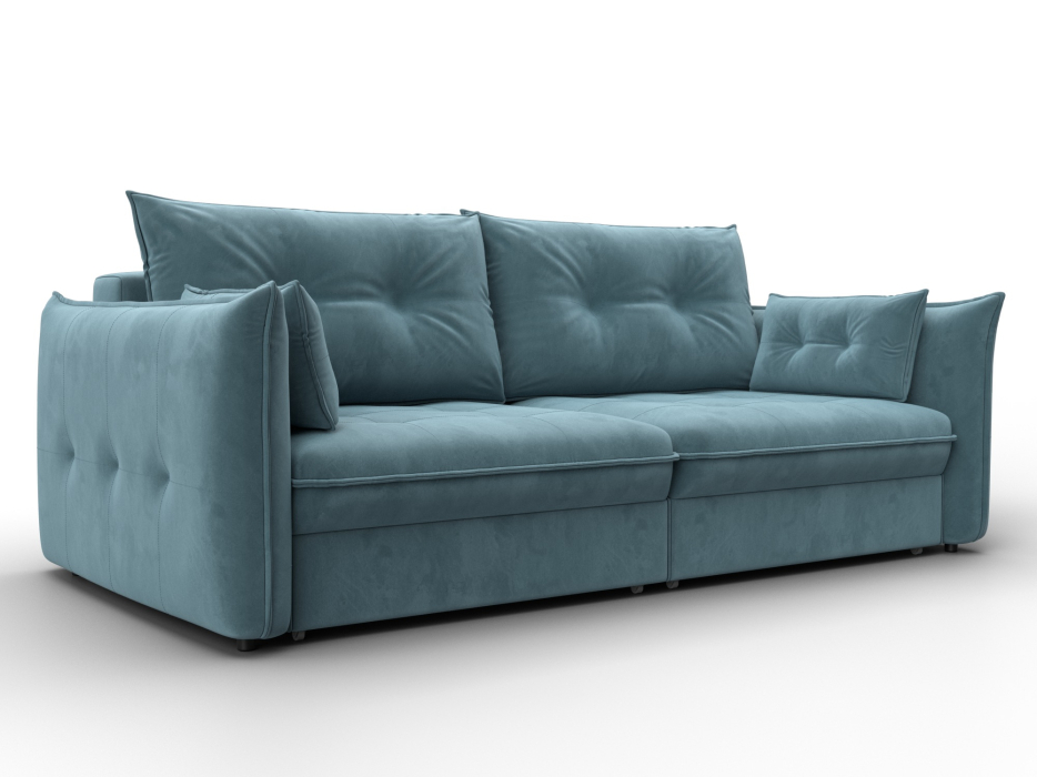 Диваны еврокнижки, Диван прямой Лига-100 НПБ, велюр SEVEN