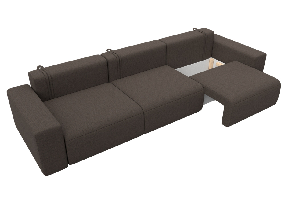 Диваны еврокнижки, Диван прямой Лига-036 НПБ Классик Лонг, рогожка Амур