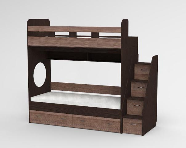 Для подростка, Трехъярусная кровать Юниор, Венге