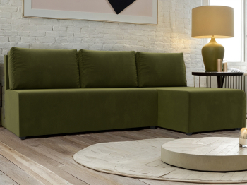 Угловой диван Поло правый угол, микровельвет