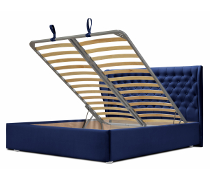 Кровать Мишель 1400 с подъемным механизмом, микровелюр