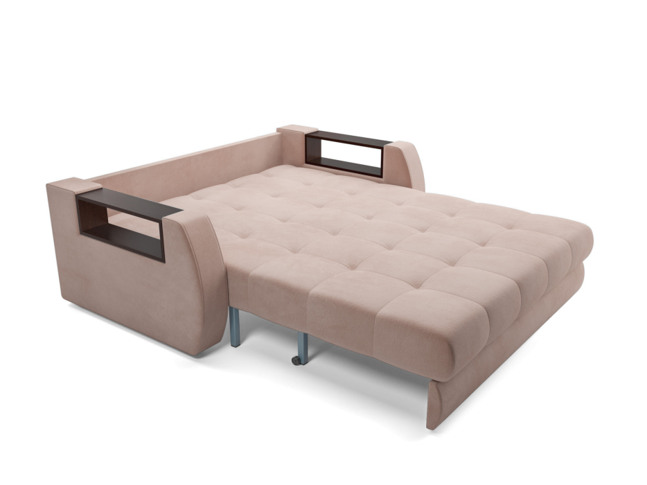 Диваны с ящиком для белья, Диван аккордеон Барон №3 НПБ 155х200 Микровелюр