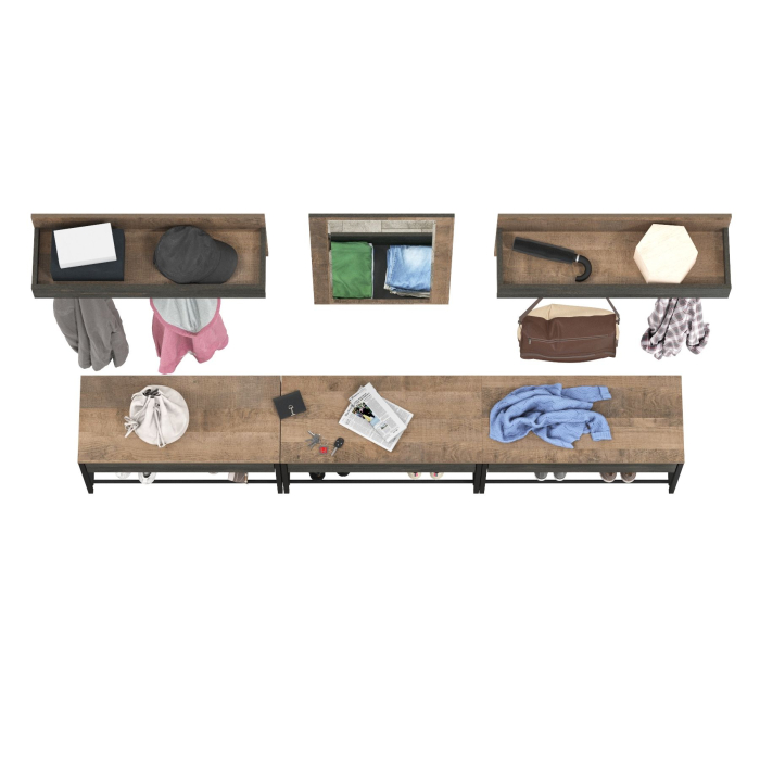 Прихожая, Комплект мебели для прихожей из обувниц и зеркала с вешалкой Трувор