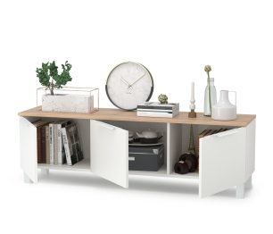 Тумба под ТВ 13.267.01 белый шагрень/дуб сонома