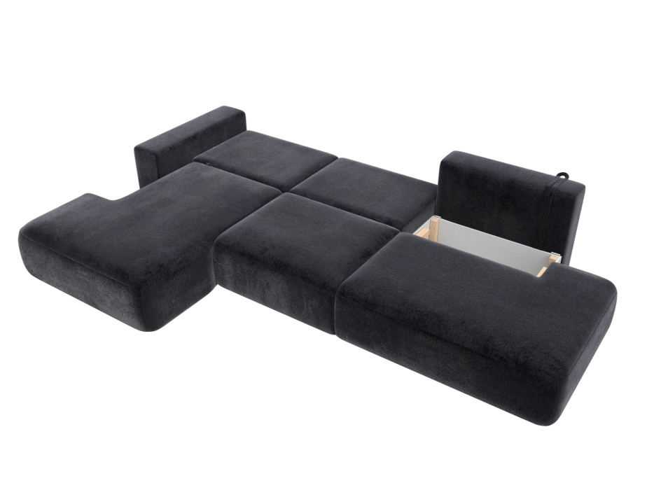 Диваны угловые в гостиную, Диван угловой Лига-036 НПБ Модерн Лонг левый угол, велюр TOWER