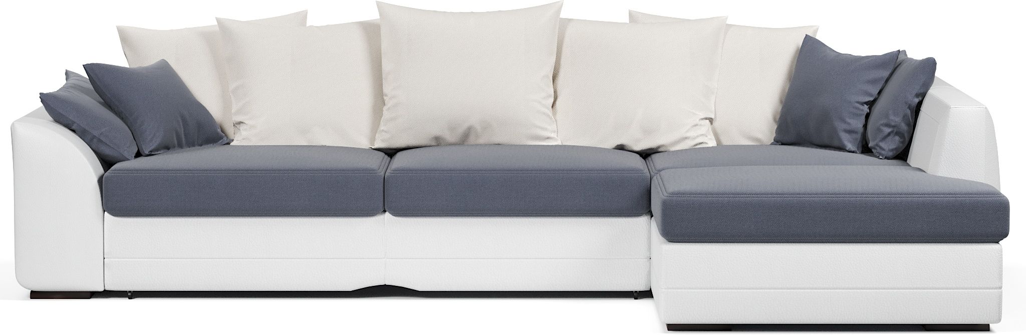 Диваны угловые в гостиную, Диван-кровать угловой Калифорния дельфин,велюр + экокожа