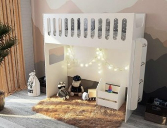 Кровать чердак с нишей ДС-27 80x180