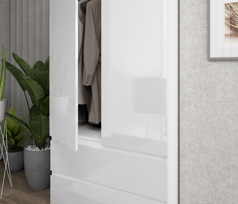 Шкафы, Шкаф 2-х дверный с ящиками, 90 см Люкс