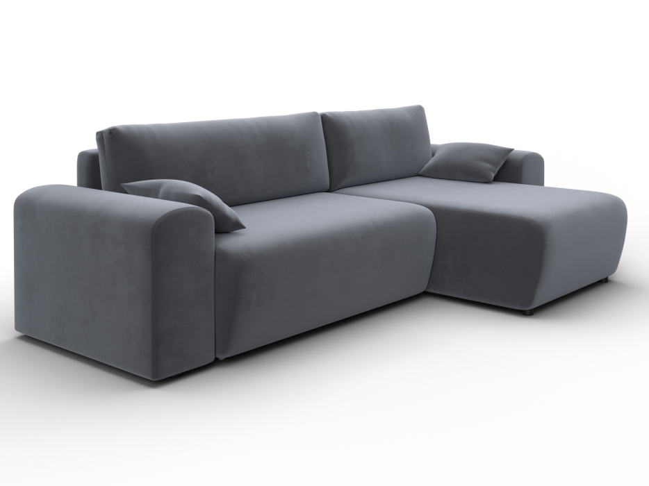 Диваны угловые в гостиную, Диван угловой Лига-099 угол универсальный, велюр SEVEN