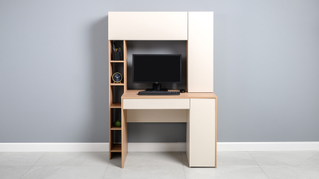 Стол компьютерный Комфорт 12.71, гикори рокфорд натуральный, сатин