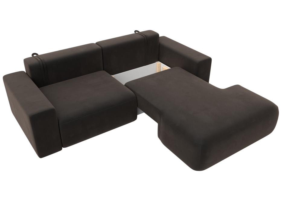 Диваны угловые в гостиную, Диван угловой Лига-036 Классик правый угол, велюр