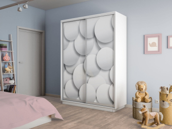 Шкаф-купе Экспресс 2-х дверный Фотопечать Шары Стекла 160х60х240