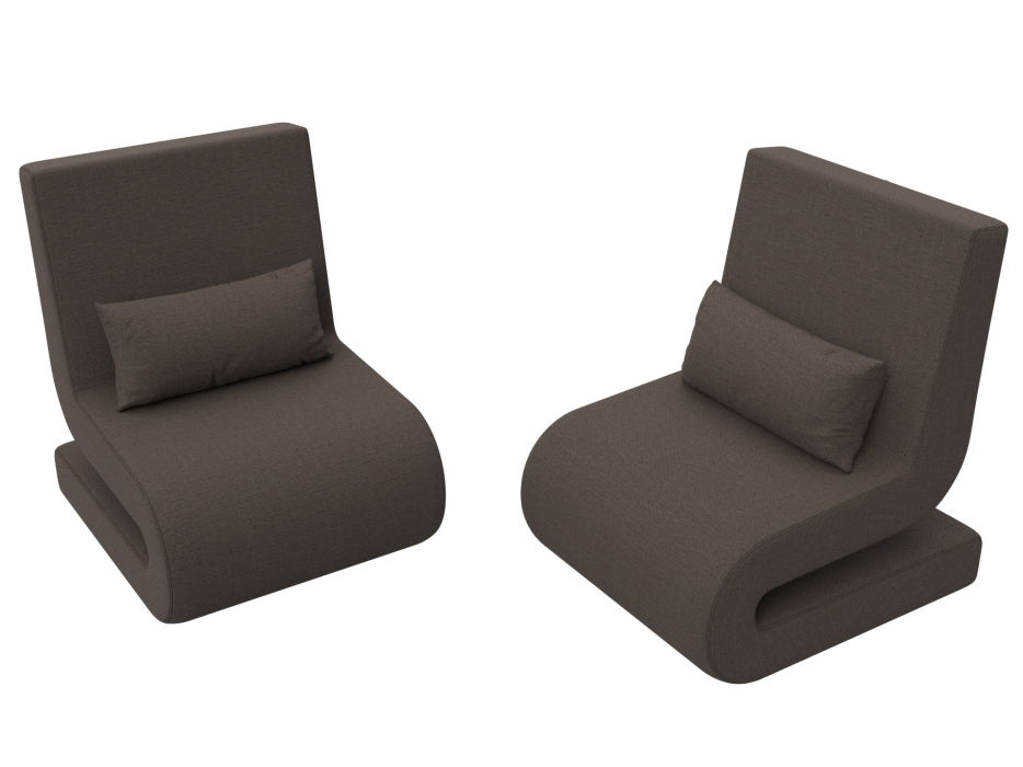 Кресло для отдыха, Кресло Волна (2 шт.), рогожка Амур