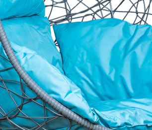 Подвесное кресло Leset Саона, каркас Серый металлик, подушка Бирюза яркая