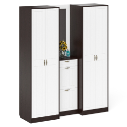 Модульная мебель в прихожую П-6 № 14 МДФ фрезеровка прованс