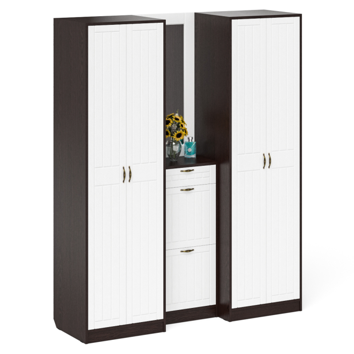 Прихожие, Модульная мебель в прихожую П-6 № 14 МДФ фрезеровка прованс