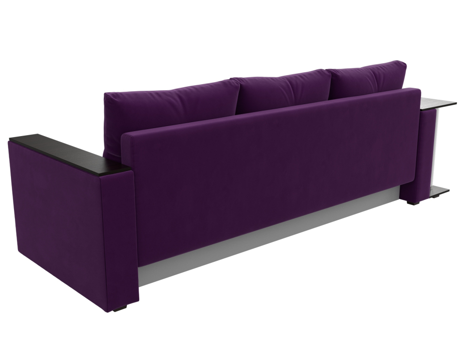 Диваны еврокнижки, Диван прямой Атланта со столом слева, микровельвет
