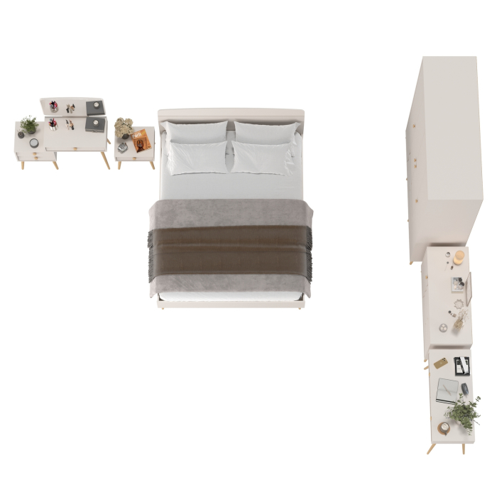 Спальные гарнитуры, Спальный гарнитур из ДСП Афина кровать 1600