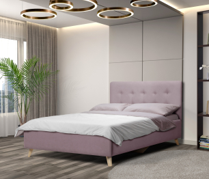 Кровать с мягким изголовьем Адель 0,9, микровелюр