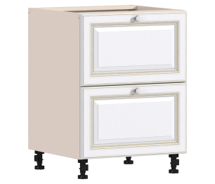 Регина РСЯ-60 Шкаф-стол с ящиками Песочный/Белое золото