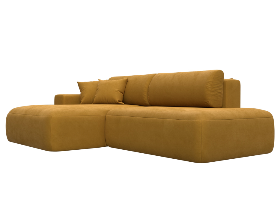 Диваны угловые в гостиную, Диван угловой Лига-036 НПБ Модерн левый угол, велюр BRUT